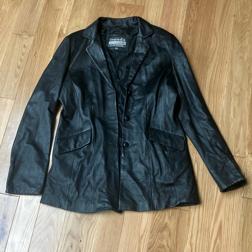 Vintage leather blazer/jacket 2XL